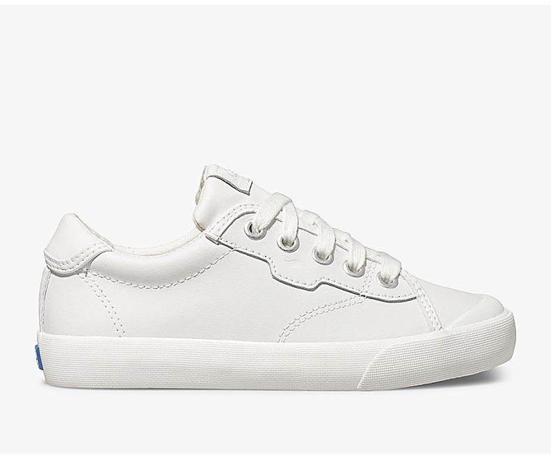 Keds Kids White Casuals Shoes - Keds Crew Kick '75 Leather 469ZBKOQF